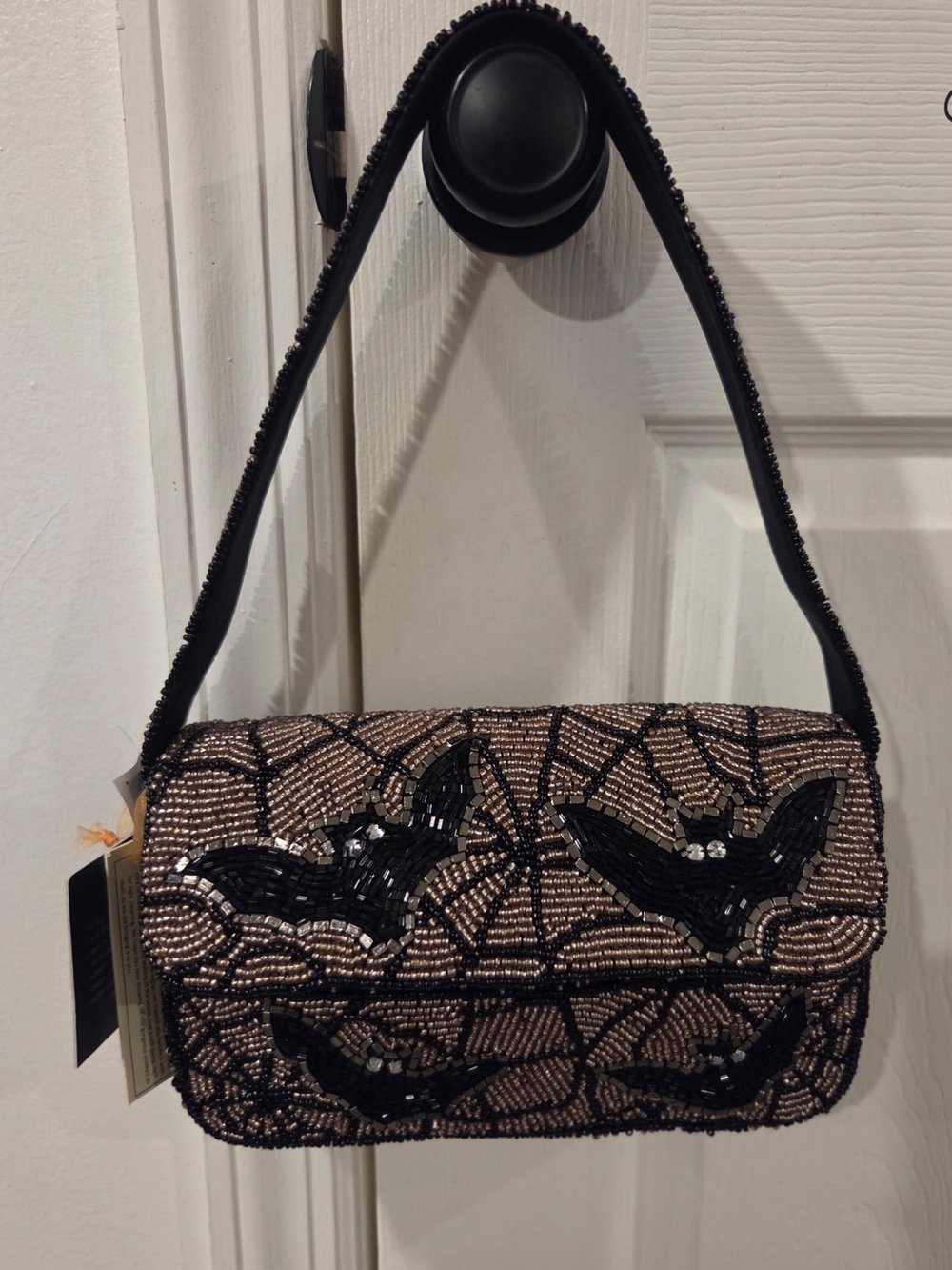 New Viral From India to You Beaded Bat🦇 purse with spiderweb design #halloween